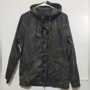 ABERCROMBIE & FITCH CAMO LIGHTWEIGHT WINDBREAKER RAIN JACKET SIZE XS